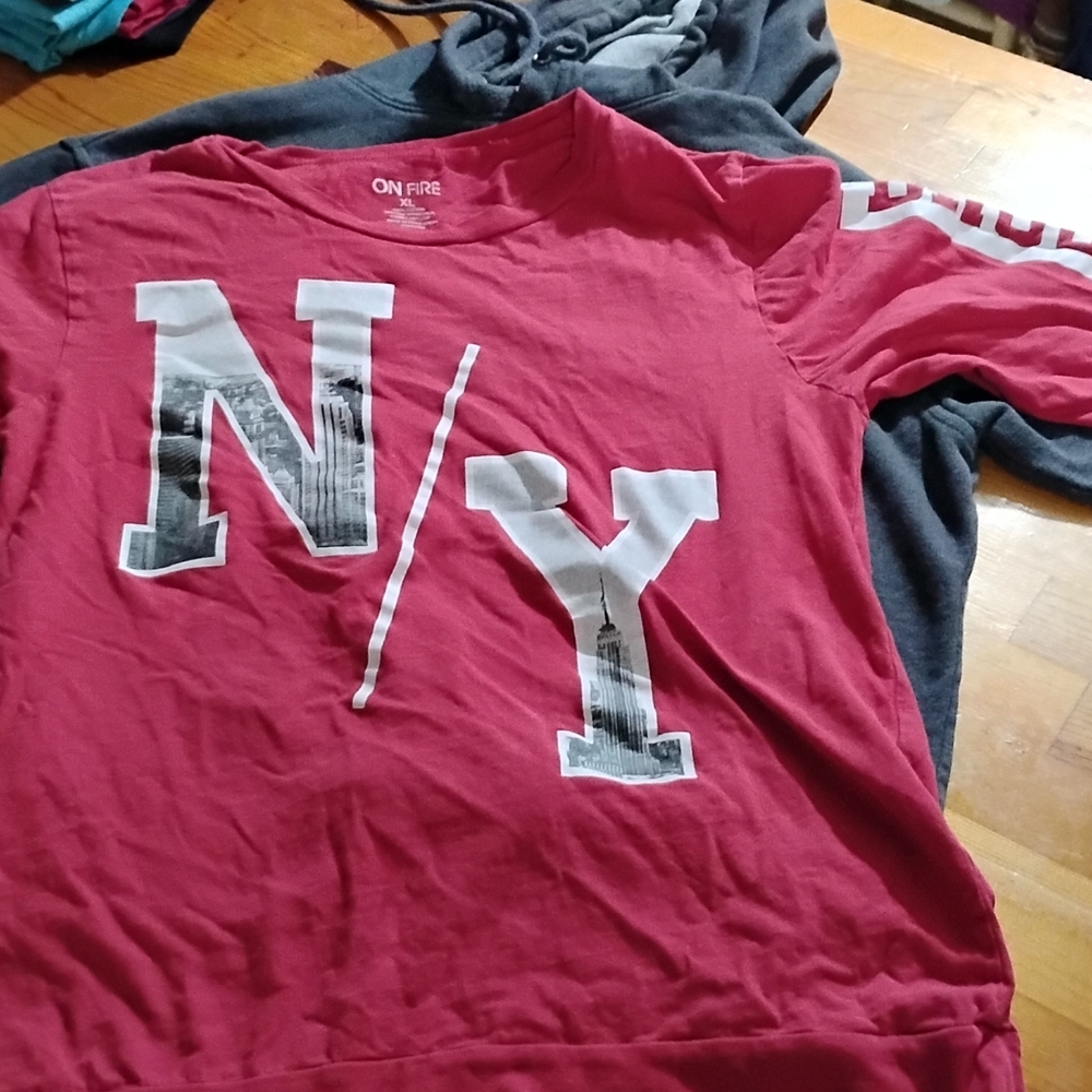 On Fire Men's Red N/Y Long Sleeve Shirt